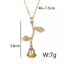Load image into Gallery viewer, Rose Simple sleek Love Chain Necklace IDW
