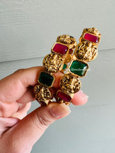 Load image into Gallery viewer, Lakshmi ji Temple Multicolor Bangles set
