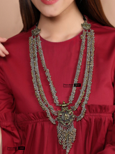 Load image into Gallery viewer, Dual tone Long Statement Ganesha necklace

