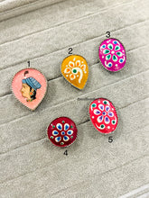 Load image into Gallery viewer, German Silver handpainted Adjustable Ring
