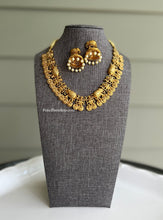 Load image into Gallery viewer, Lakshmi ji Elephant Golden  Simple dainty Necklace set
