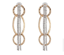 Load image into Gallery viewer, Golden silver tassel Long Modern sleek earrings for women IDW
