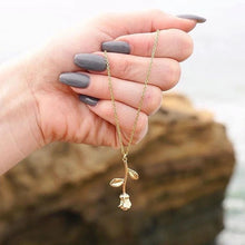 Load image into Gallery viewer, Rose Simple sleek Love Chain Necklace IDW
