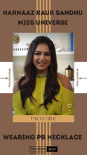 Load image into Gallery viewer, Harnaaz Kaur Series Miss Universe Kundan Rodium polish Victorian glass beads necklace set
