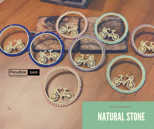 Load image into Gallery viewer, Contemporary Cycle Matt Finish Natural Stone Earrings for women
