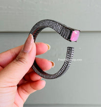Load image into Gallery viewer, American Diamond Victorian Glass stone Openable Bracelet
