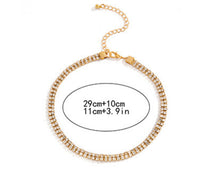 Load image into Gallery viewer, Simple Two line Rhinestone Crystal Stone necklace choker IDW
