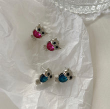 Load image into Gallery viewer, Owl Super cute small Crystal Stud Earrings IDW
