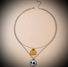 Load image into Gallery viewer, Halloween pumpkin ghost Layered Necklace for women necklace comes in gift box IDW
