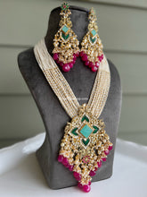 Load image into Gallery viewer, Exclusive Pachi Kundan Designer Premium Long Pearl necklace set
