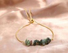 Load image into Gallery viewer, Agate Natural Stone Contemporary tennis Adjustable Bracelet
