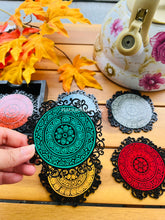 Load image into Gallery viewer, Set of 6 Tribal Printed Coasters Home Decor
