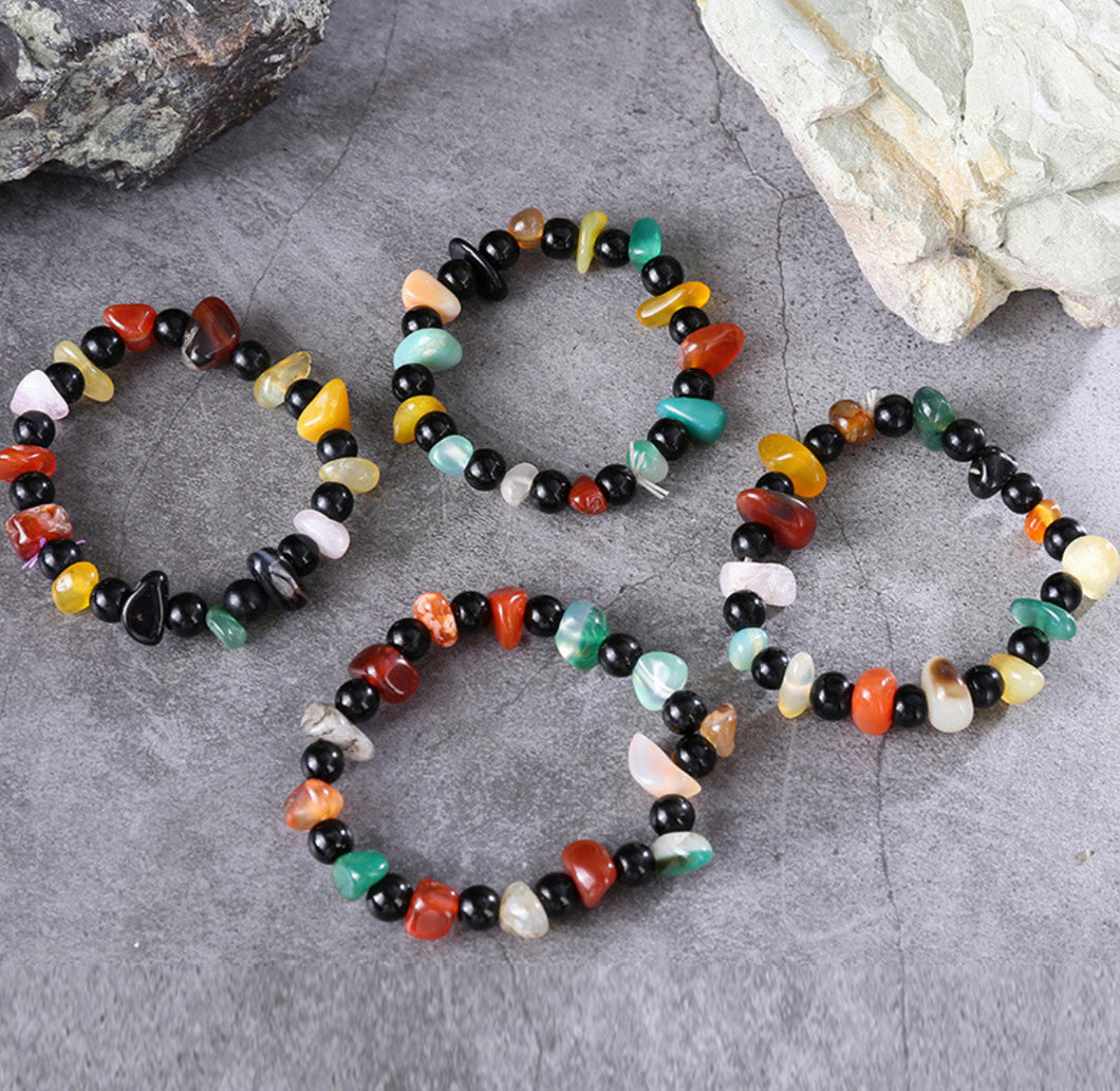 Uni Natural Stone Beads Simple Stretchable Bracelet IDW