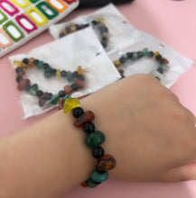 Load image into Gallery viewer, Multicolor Natural Glass Stone stretchy Bracelet
