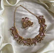 Load image into Gallery viewer, Premium Quality Elephant Guttapusalu Cz Statement Necklace set a
