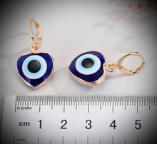 Load image into Gallery viewer, Evil eye Blue Necklace/Earrings Set for protection IDW
