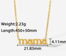 Load image into Gallery viewer, 18k gold plated Mama Stainless Steel Simple Daily Wear Necklace Chain IDW
