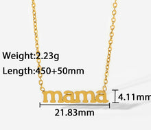 Load image into Gallery viewer, 18k gold plated Mama Stainless Steel Simple Daily Wear Necklace Chain IDW
