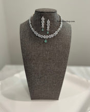 Load image into Gallery viewer, American Diamond Single Line  Simple Necklace set
