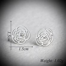 Load image into Gallery viewer, Rose Stainless Steel Stud Earrings IDW
