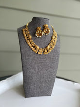 Load image into Gallery viewer, Lakshmi ji Elephant Golden  Simple dainty Necklace set
