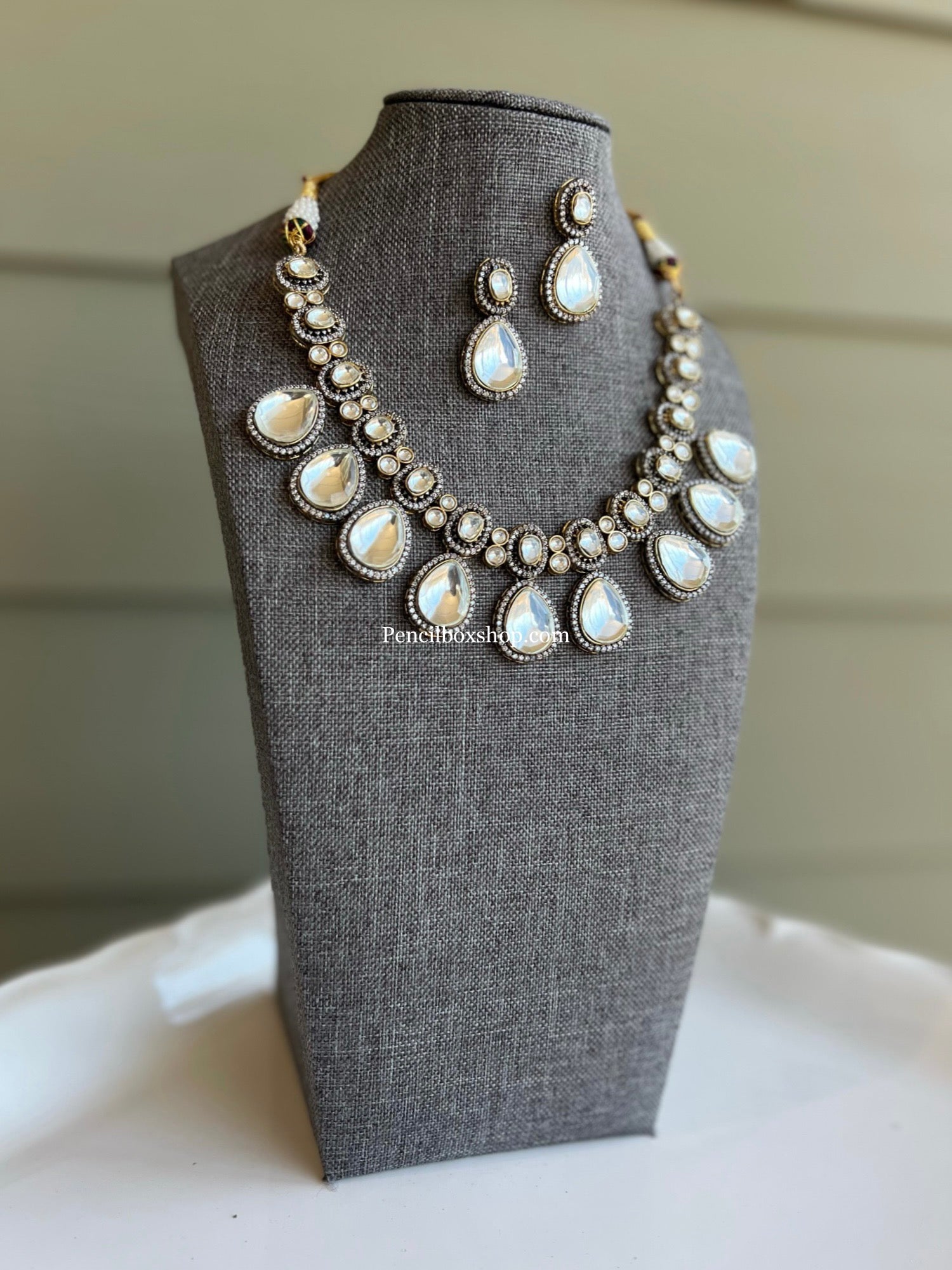 Uncut stone necklace sale