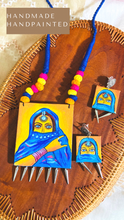 Load image into Gallery viewer, Handmade Handpainted Nawabi necklace set
