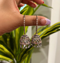 Load image into Gallery viewer, Mohini American diamond Premium Quality Jhumka Bali earrings
