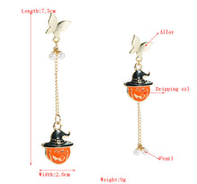 Load image into Gallery viewer, Halloween Pumpkin Upside down Earrings for women comes in GIFT BOX IDW
