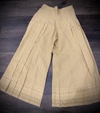 Load image into Gallery viewer, Beige/golden Chikankari Palazzo for elastic
