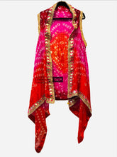 Load image into Gallery viewer, BANDHANI Orange Red pink SHRUG FREE SIZE style 102
