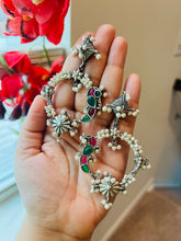 Load image into Gallery viewer, German Silver peacock pearl Drop Drop Earrings
