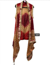 Load image into Gallery viewer, Ready to ship BANDHANI Red Golden SHRUG FREE SIZE style 158
