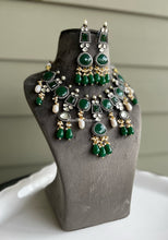Load image into Gallery viewer, Kundan Grand Statement Drops Necklace set
