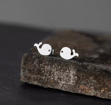 Load image into Gallery viewer, Animal Stainless Steel Silver Stud Earrings IDW

