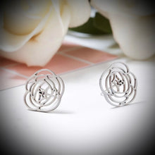 Load image into Gallery viewer, Rose Stainless Steel Stud Earrings IDW
