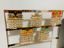 Load image into Gallery viewer, Elephant meenakari pearl cluster earrings for women
